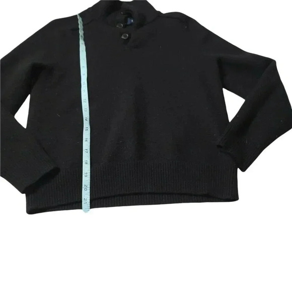 J. Crew Merino Wool size S  Sweater Long Sleeve Black Cropped Pullover women's - Picture 5 of 9